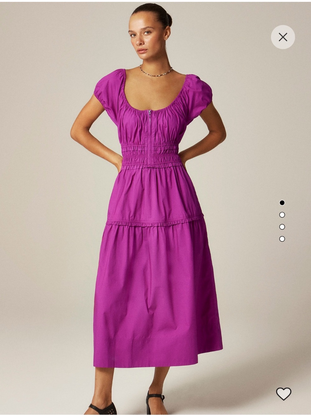 NWT J. Crew poplin midi dress